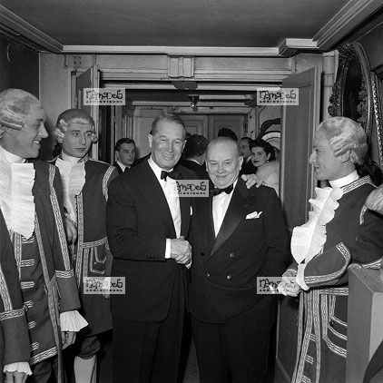 Paris, 23-03, Comdie Franaise, soire d'adieu d'Andr Brunot avec ses anciens lves, Blanchette Brunoy, Maurice Chevalier