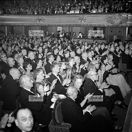 Paris, 20-05, Vincent Auriol, Comdie Franaise, soire des Acadmiciens, Andr Maurois, Duhamel, Franois Mauriac