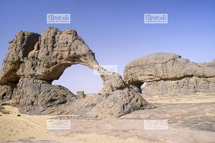 Sahara, Hoggar, Youfataket, rocher, �rosion �olienne