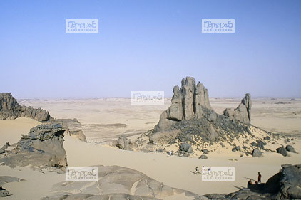 Sahara, Hoggar, Habalbat, touristes