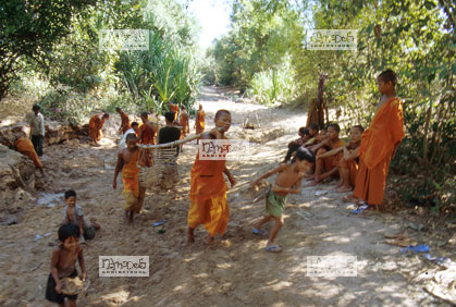 Siem Reap, groupe de bonzes