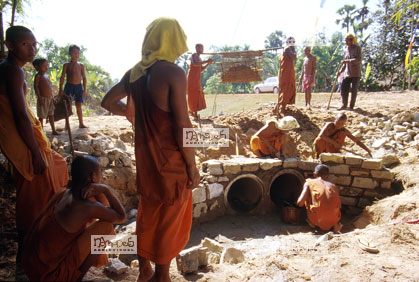 Siem Reap, groupe de bonzes