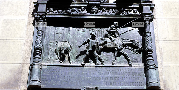 Europe, espagne, Madrid, Calle de Atocha, Don Quijote y Sancho Pansa