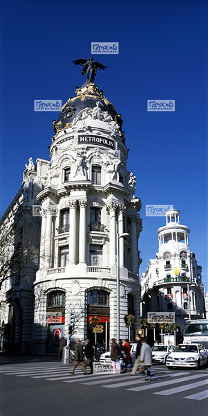 Europe, Espagne, Madrid, Calle de Alcala, Edificio Metropolis