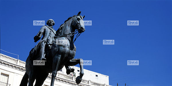 Europe, Espagne, Madrid, Puerta del Sol, Charles III
