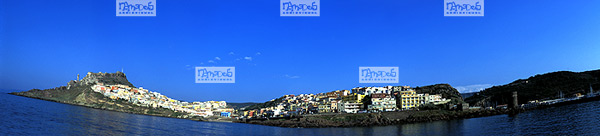 Europe, Italie, �le de Sardaigne, village et port de Castelsardo