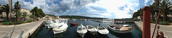 Europe, Croatie, �le de Lopud, le port