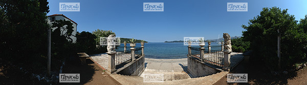 Europe, Croatie, �le de Lopud, entr�e du jardin public